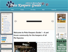 Tablet Screenshot of petskeepersguide.com